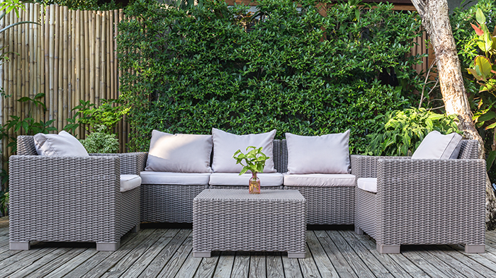Outdoor furniture cushion cleaning