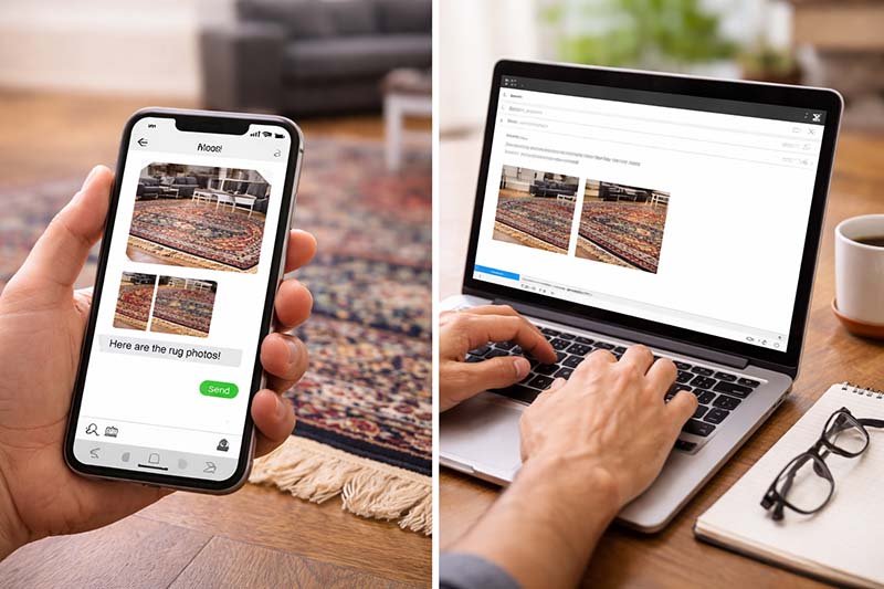 Send us your rug photos and measurements